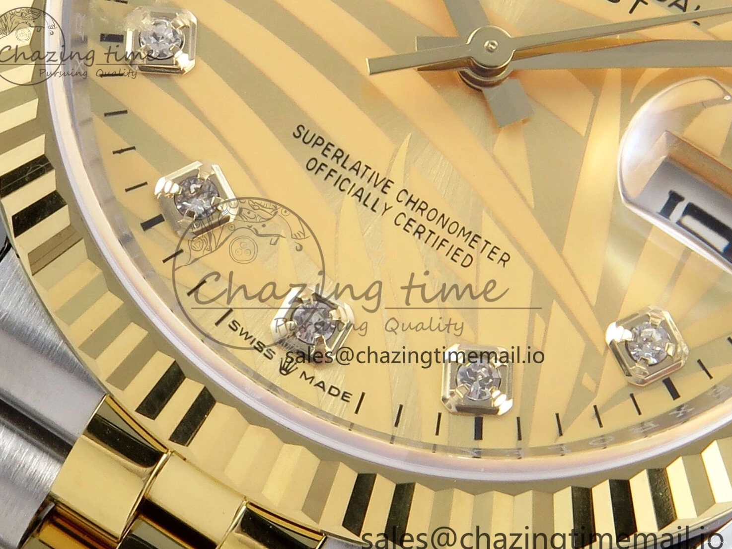 SS Dial YG EWEF Leaf Edition A3235 on Jubilee 126233 36 DateJust Best YG Bracelet 0501